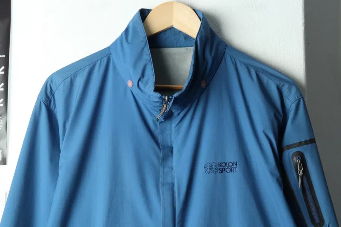 (L) 코오롱스포츠 집업 바람막이 점퍼자켓 사용감 경량 블루-1571B 상품이미지3