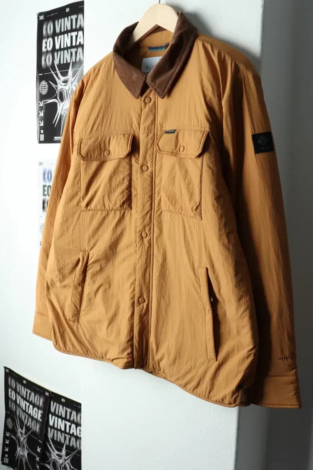 (L) 컬럼비아 집업 바람막이 점퍼자켓 누빔 브라운 아메카지-1571C 상품이미지1