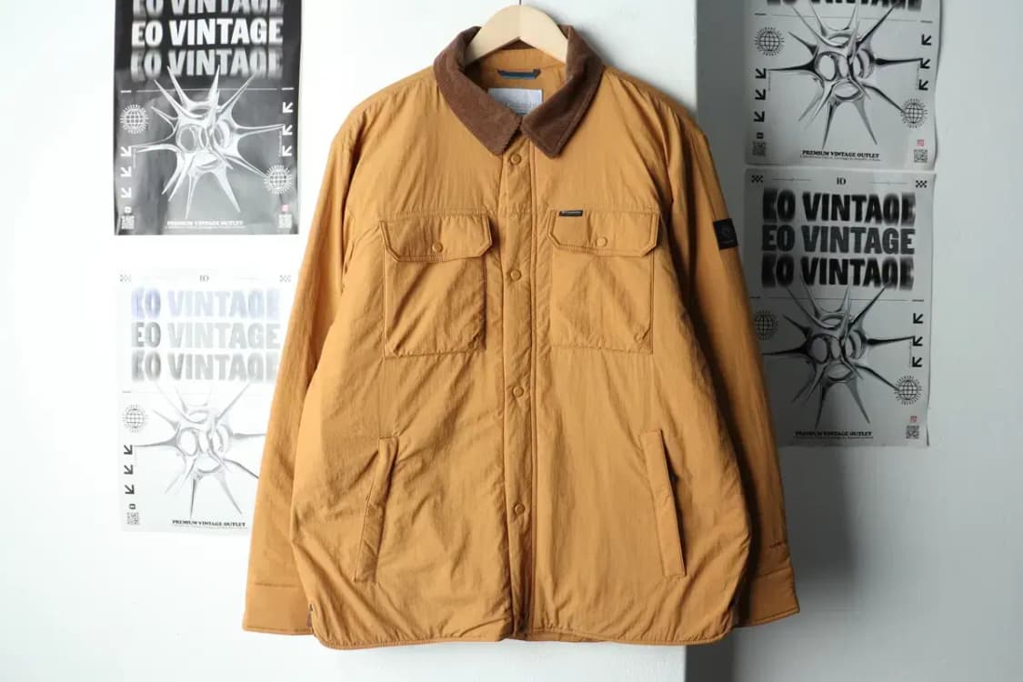 (L) 컬럼비아 집업 바람막이 점퍼자켓 누빔 브라운 아메카지-1571C 상품이미지2