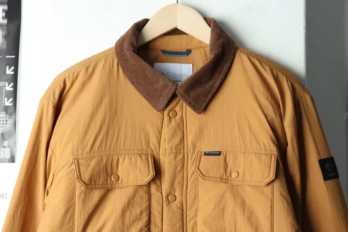 (L) 컬럼비아 집업 바람막이 점퍼자켓 누빔 브라운 아메카지-1571C 상품이미지3