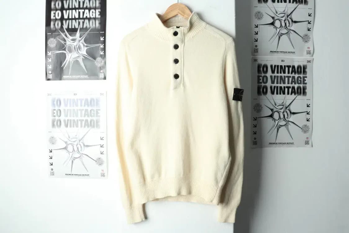 (S-M) 브랜드빈티지 니트 스톤아일랜드 화이트-15723 상품이미지2