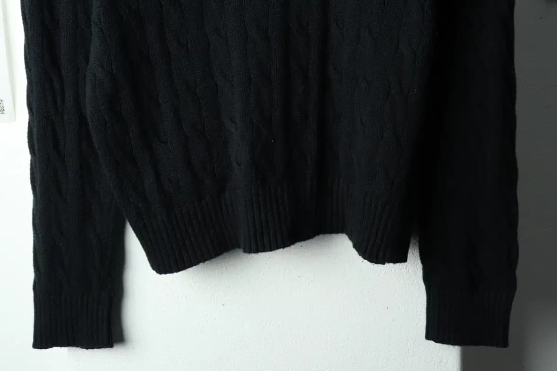 (L-XL) 폴로 랄프로렌 니트 케이블 꽈배기 블랙 포니 신형-15724 상품이미지4