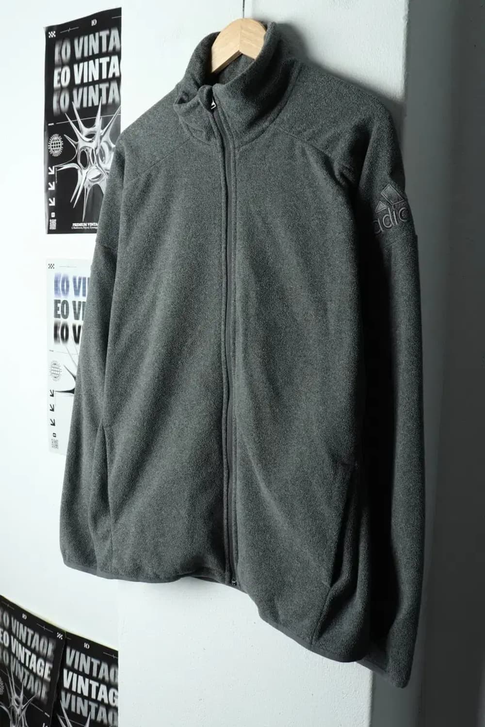 (XL) 아디다스 집업 바람막이 점퍼자켓 후리스 그레이-1575A 상품이미지1