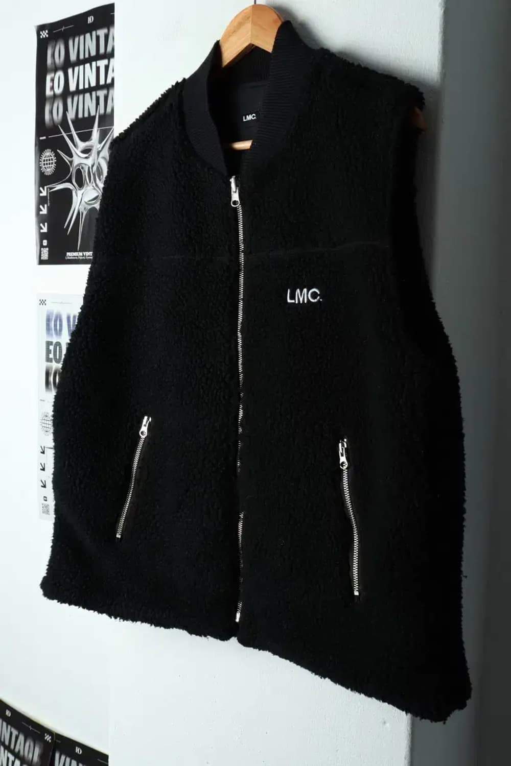 (M-L) 엘엠씨 집업 바람막이 점퍼자켓 조끼 리버시블 후리스-1575B 상품이미지1