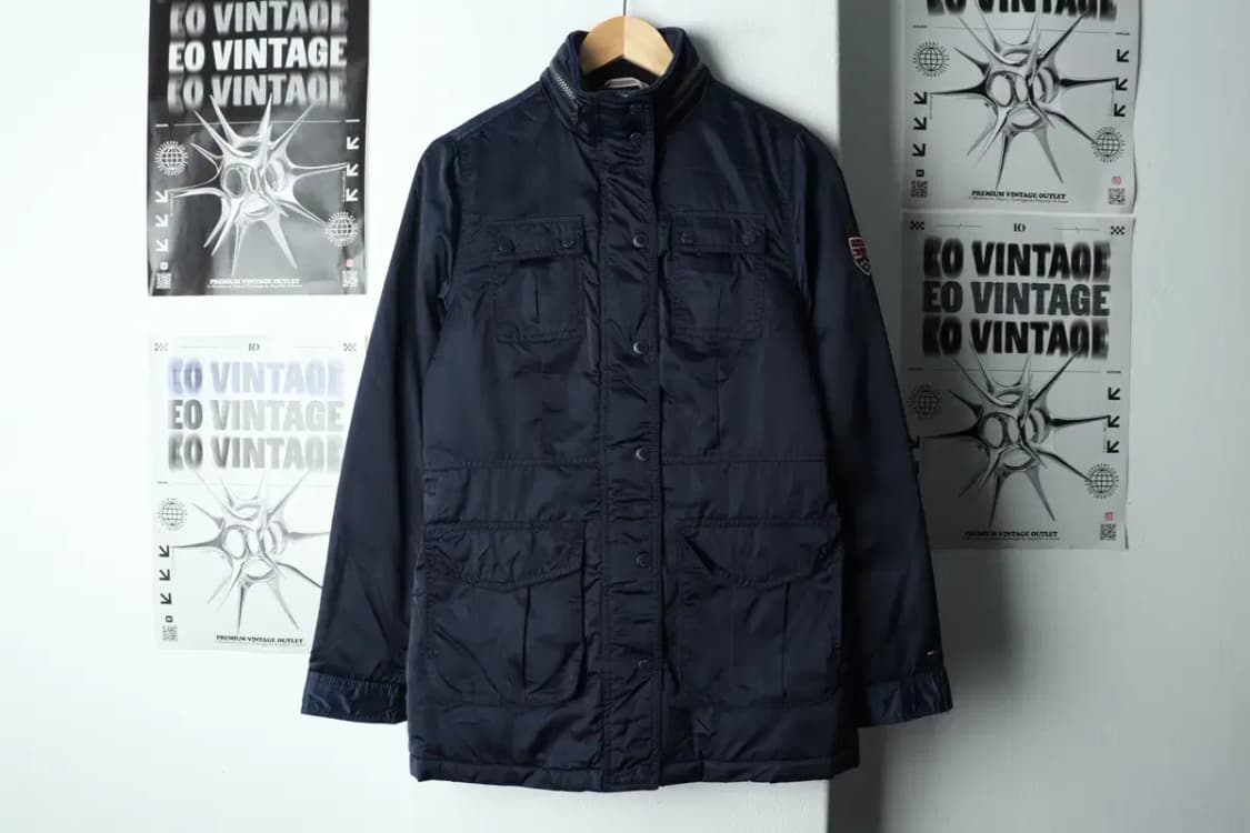 W(XS-S) 타미힐피거 집업 바람막이 점퍼자켓 네이비 누빔-15760 상품이미지2