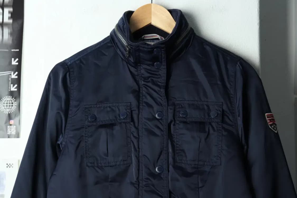 W(XS-S) 타미힐피거 집업 바람막이 점퍼자켓 네이비 누빔-15760 상품이미지3