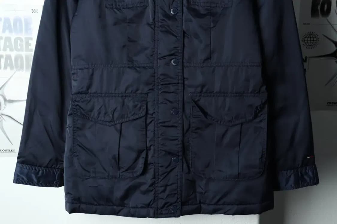 W(XS-S) 타미힐피거 집업 바람막이 점퍼자켓 네이비 누빔-15760 상품이미지4