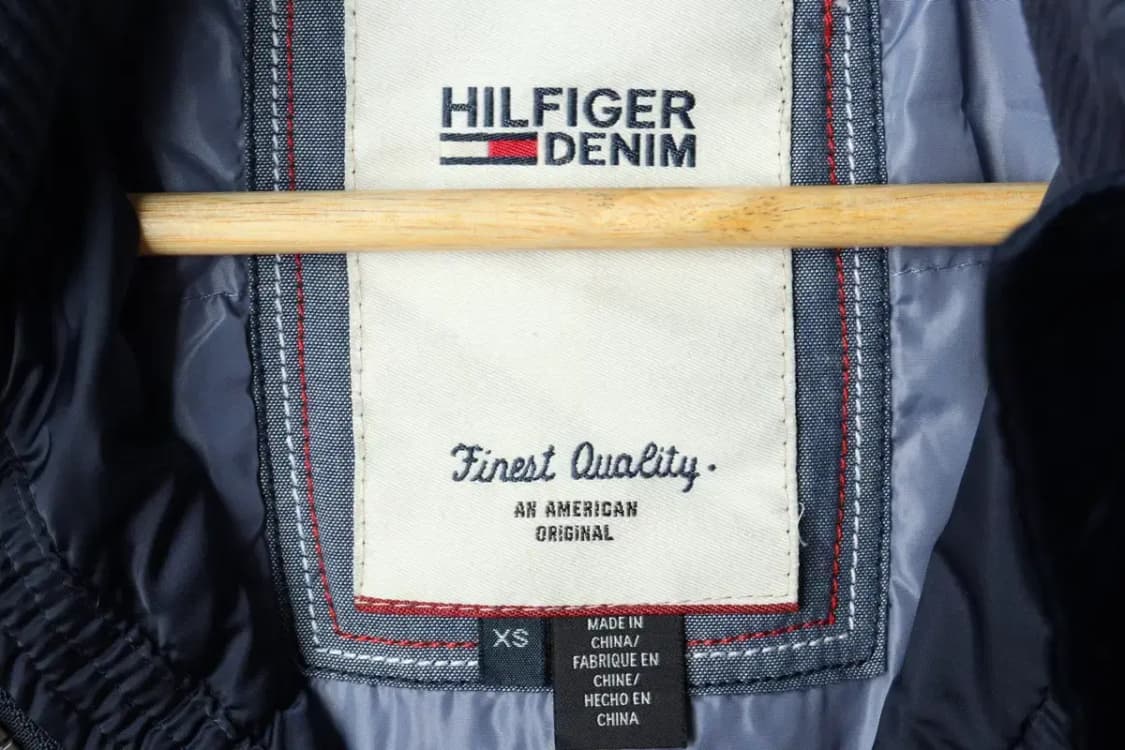 W(XS-S) 타미힐피거 집업 바람막이 점퍼자켓 네이비 누빔-15760 상품이미지7