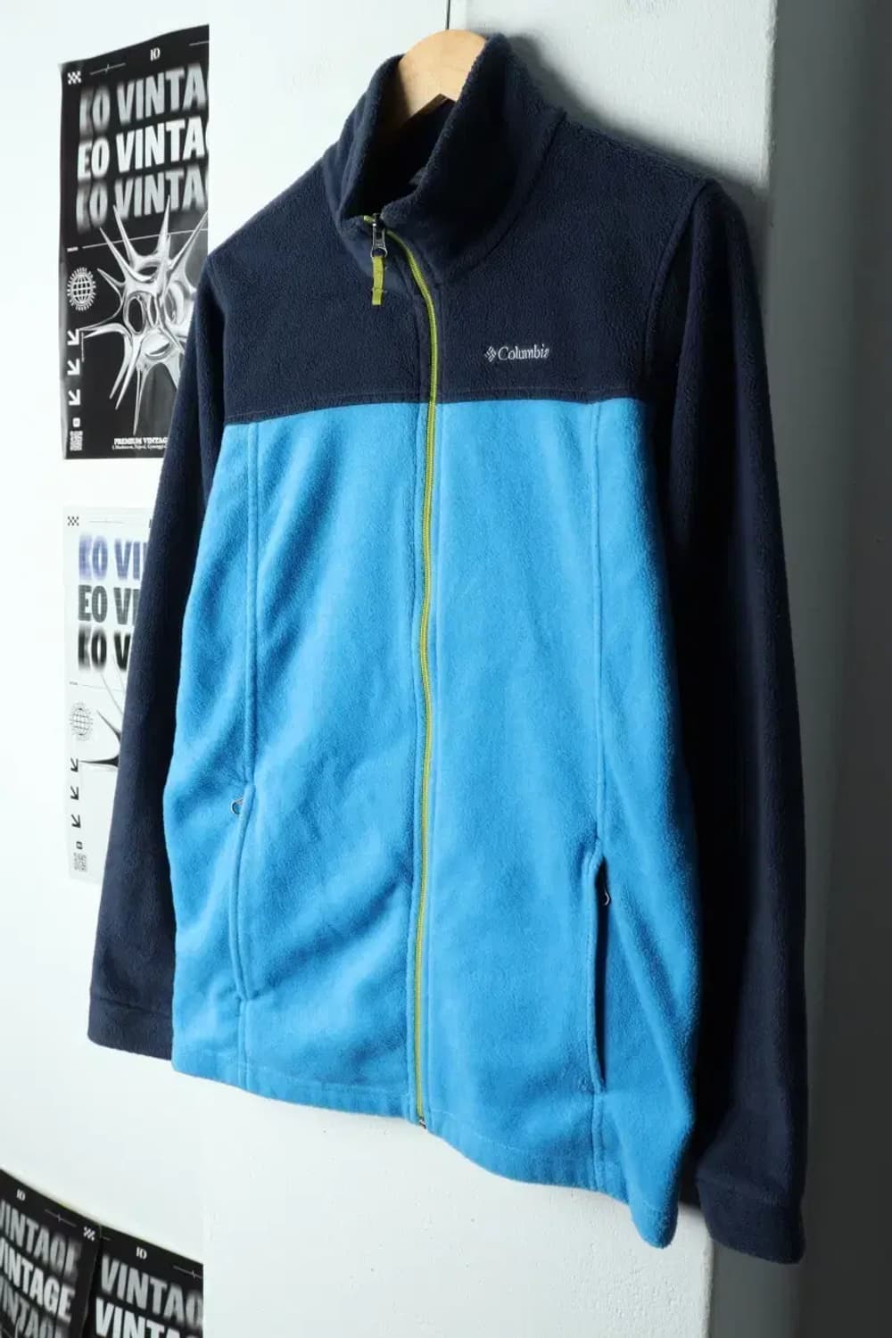 (XL) 컬럼비아 집업 바람막이 점퍼자켓 후리스 네이비-1576A 상품이미지1