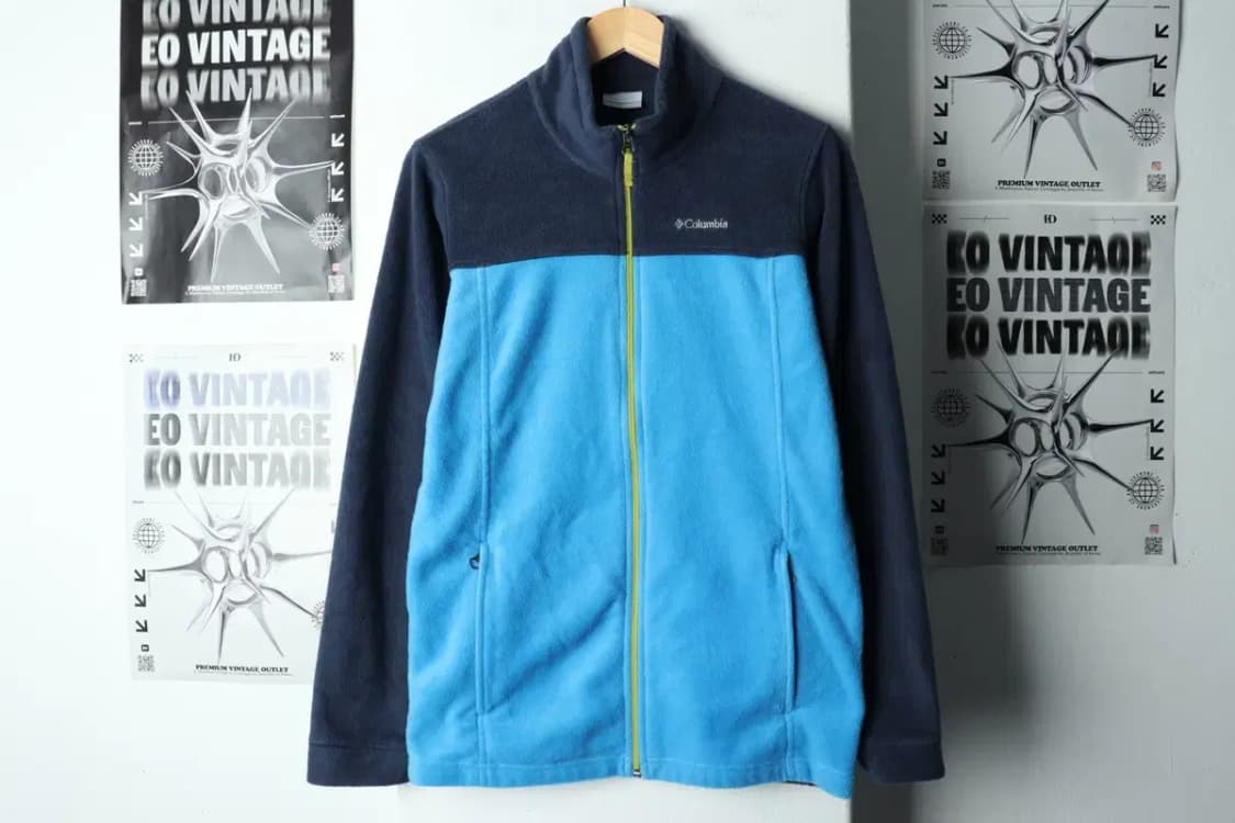 (XL) 컬럼비아 집업 바람막이 점퍼자켓 후리스 네이비-1576A 상품이미지2