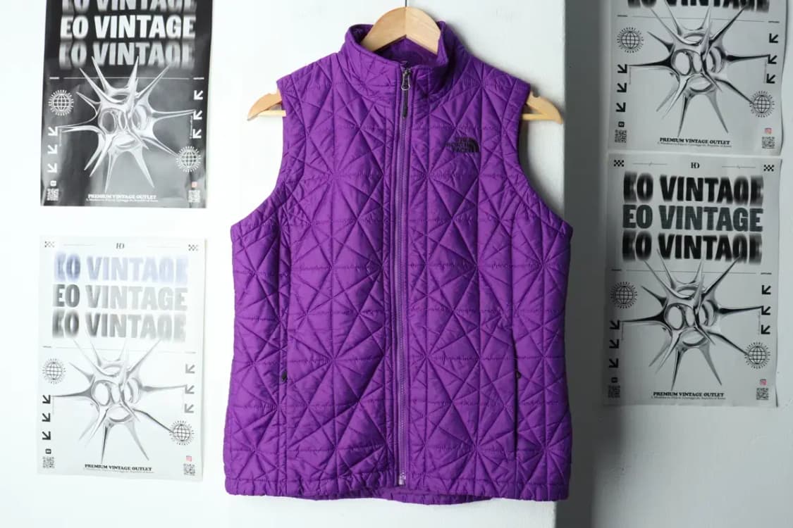 W(M) 노스페이스 패딩 점퍼자켓 조끼 패턴 퍼플-1576B 상품이미지2