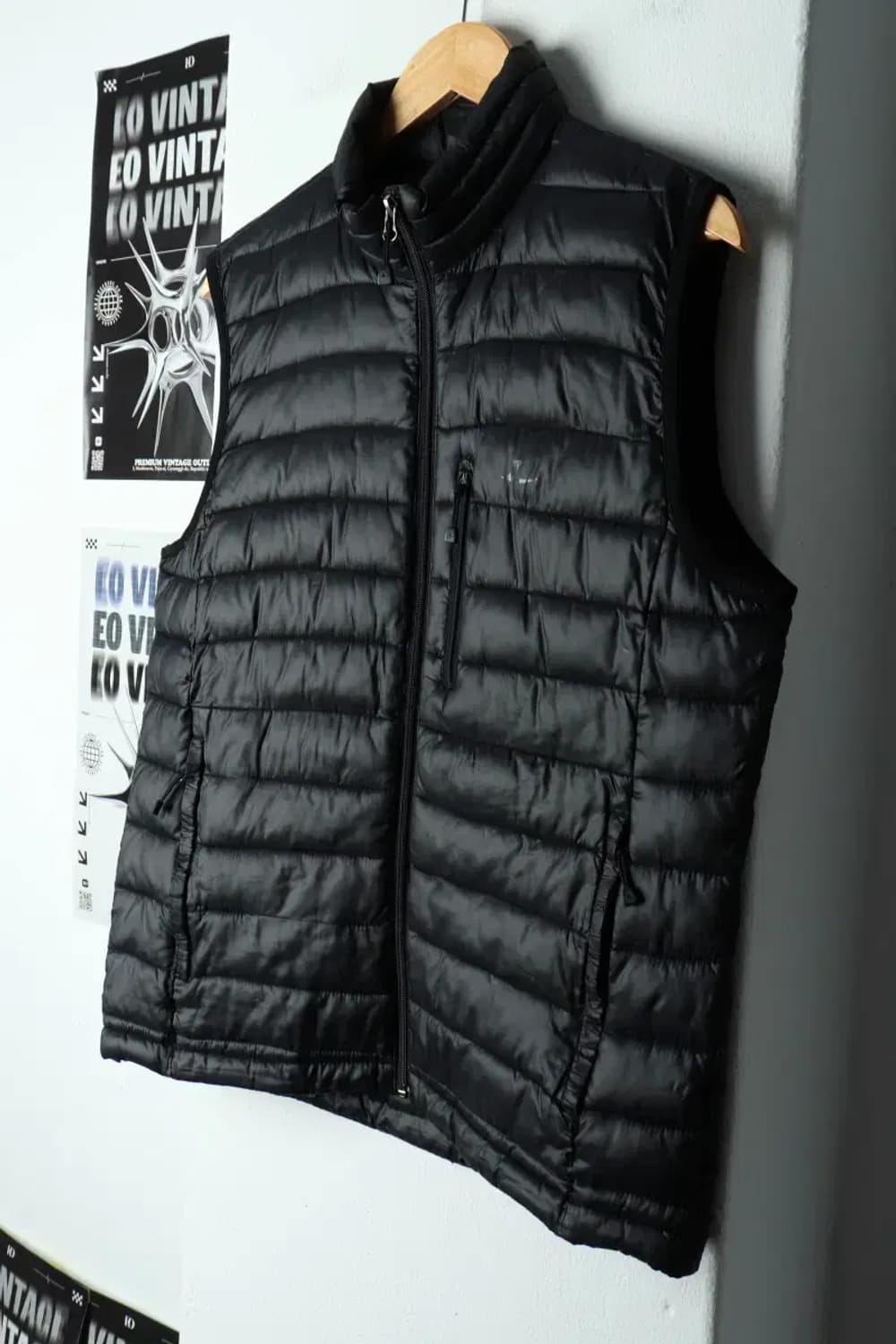 (M) 르까프 패딩 점퍼자켓 조끼 블랙-1576E 상품이미지1