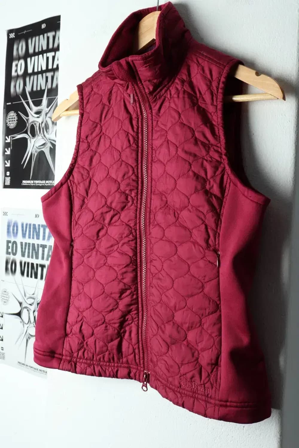 W(XS) 브랜드빈티지 패딩 점퍼자켓 엘엘빈 조끼 퍼플-1576F 상품이미지1
