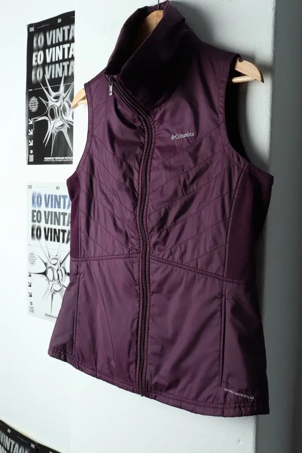 W(M-L) 컬럼비아 패딩 점퍼자켓 조끼 퍼플-15770 상품이미지1