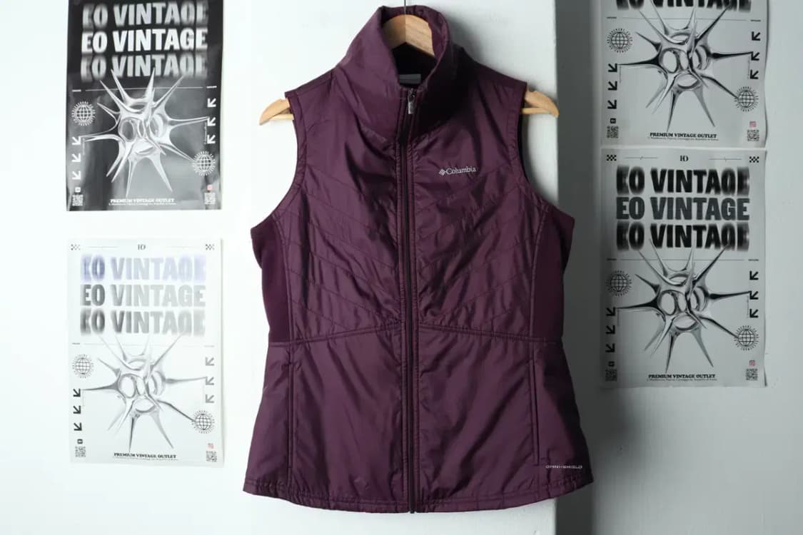 W(M-L) 컬럼비아 패딩 점퍼자켓 조끼 퍼플-15770 상품이미지2