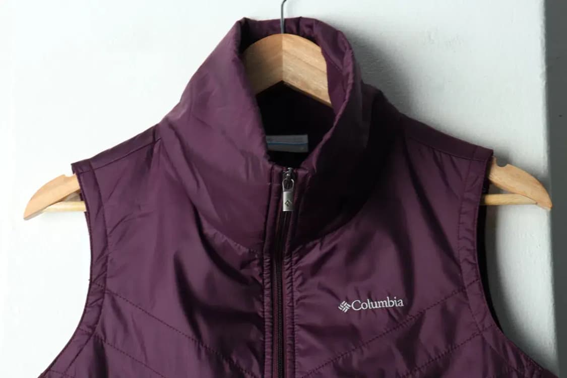 W(M-L) 컬럼비아 패딩 점퍼자켓 조끼 퍼플-15770 상품이미지3