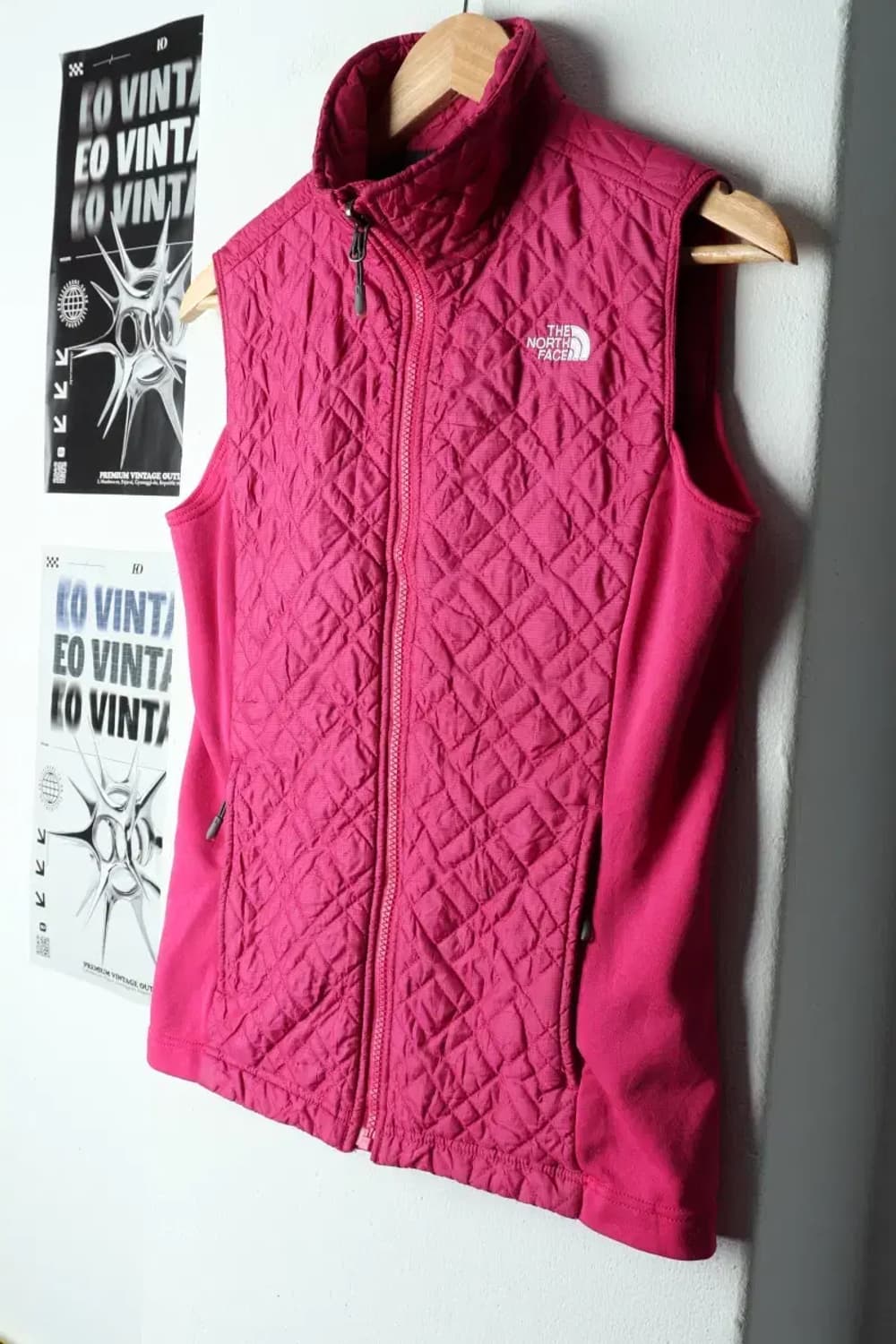 W(S) 노스페이스 패딩 점퍼자켓 조끼 경량 핑크-15772 상품이미지1