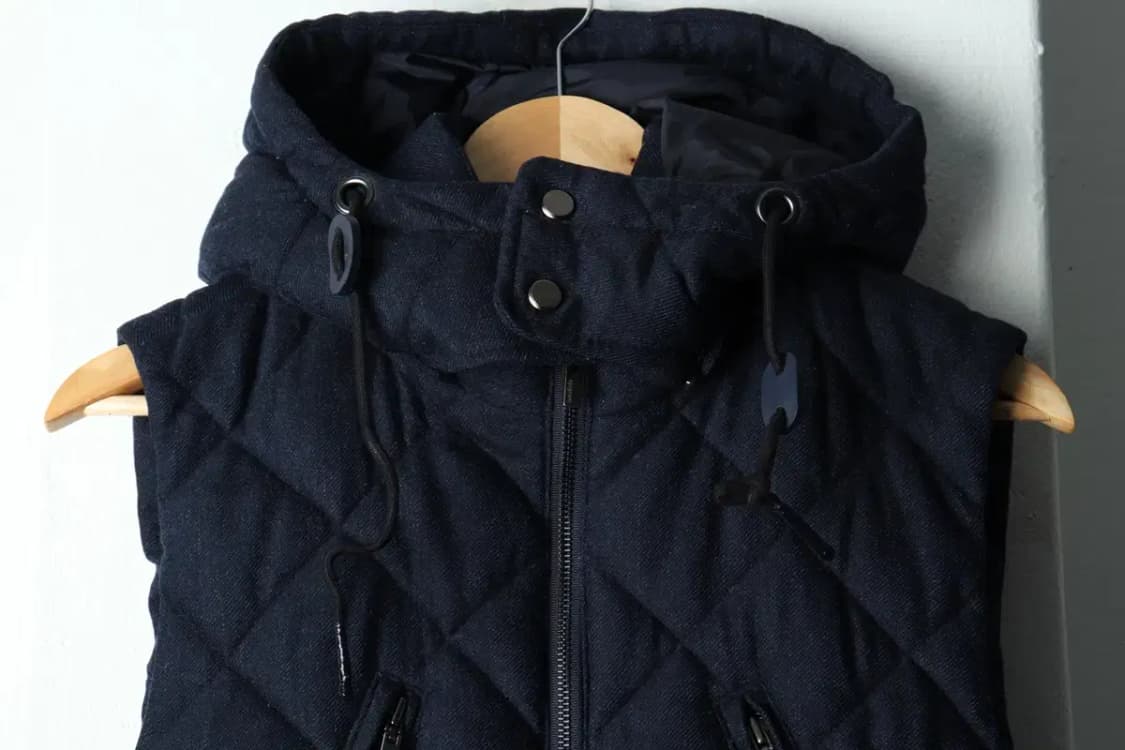 W(L) 시리즈 패딩 점퍼자켓 네이비 울 조끼-15779 상품이미지3