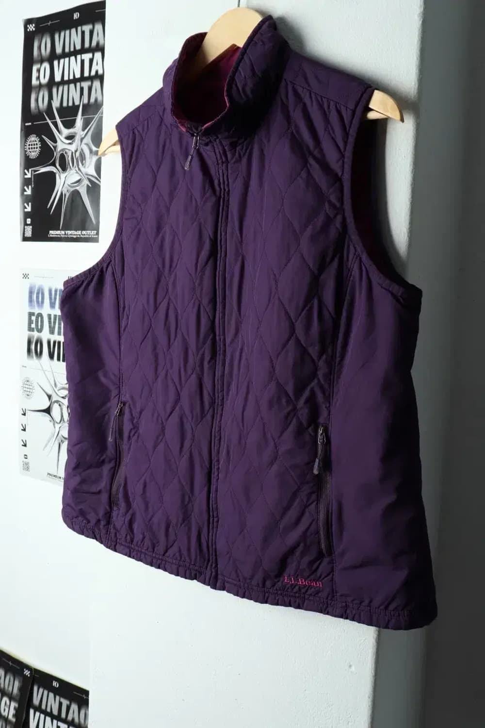 (XL) 브랜드빈티지 패딩 점퍼자켓 엘엘빈 리버시블 조끼-1577A 상품이미지1