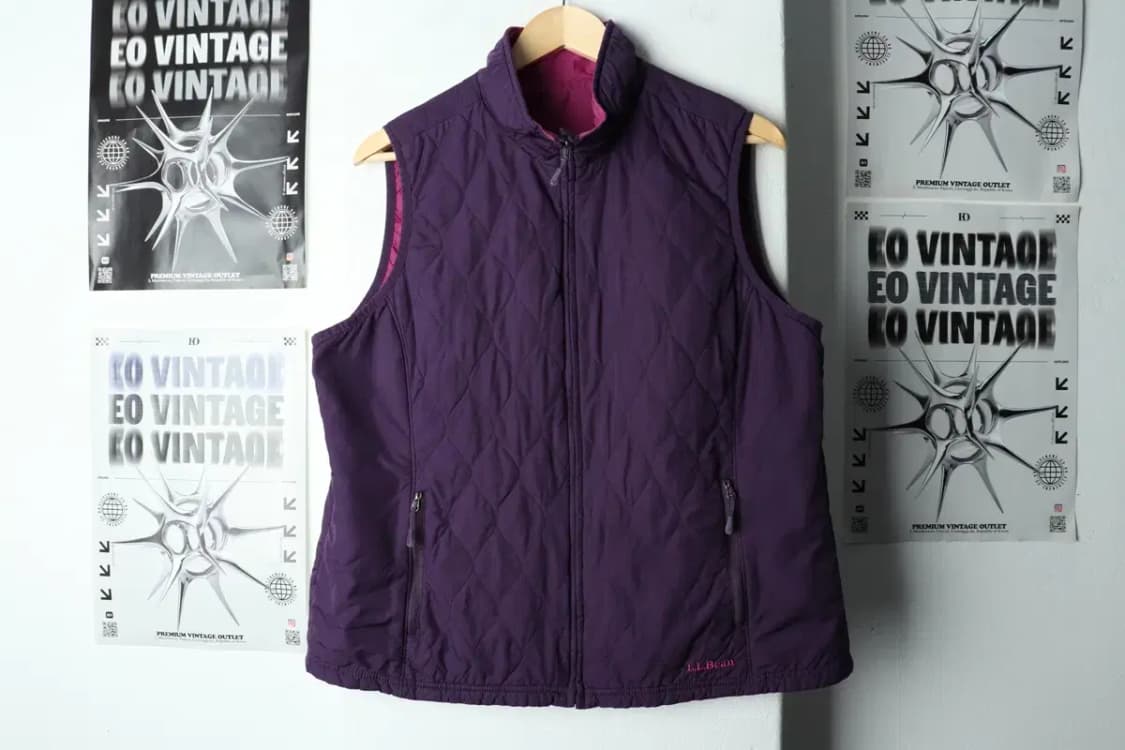 (XL) 브랜드빈티지 패딩 점퍼자켓 엘엘빈 리버시블 조끼-1577A 상품이미지2