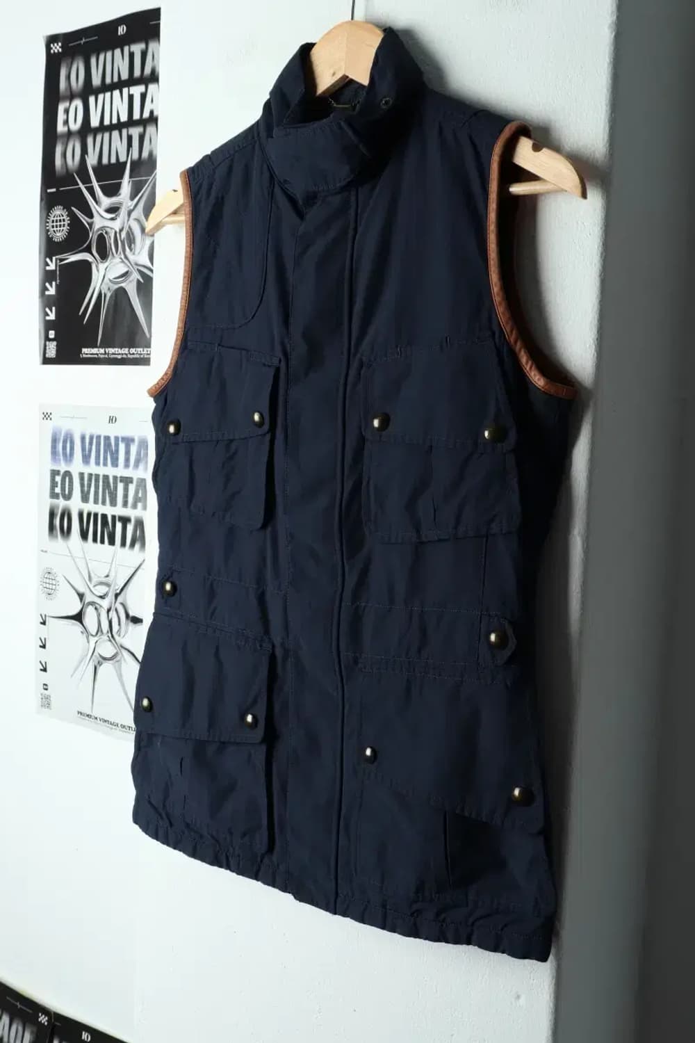 W(S) 폴로 랄프로렌 집업 바람막이 점퍼자켓 조끼 네이비-1577E 상품이미지1