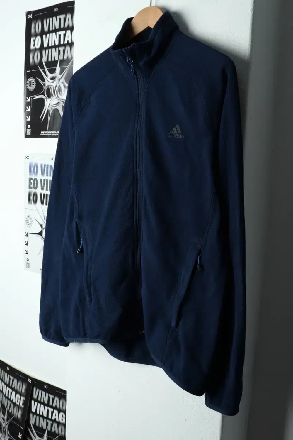 (XL) 아디다스 집업 바람막이 점퍼자켓 후리스 네이비-15783 상품이미지1