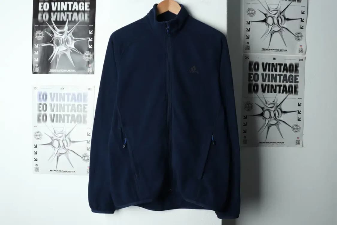 (XL) 아디다스 집업 바람막이 점퍼자켓 후리스 네이비-15783 상품이미지2