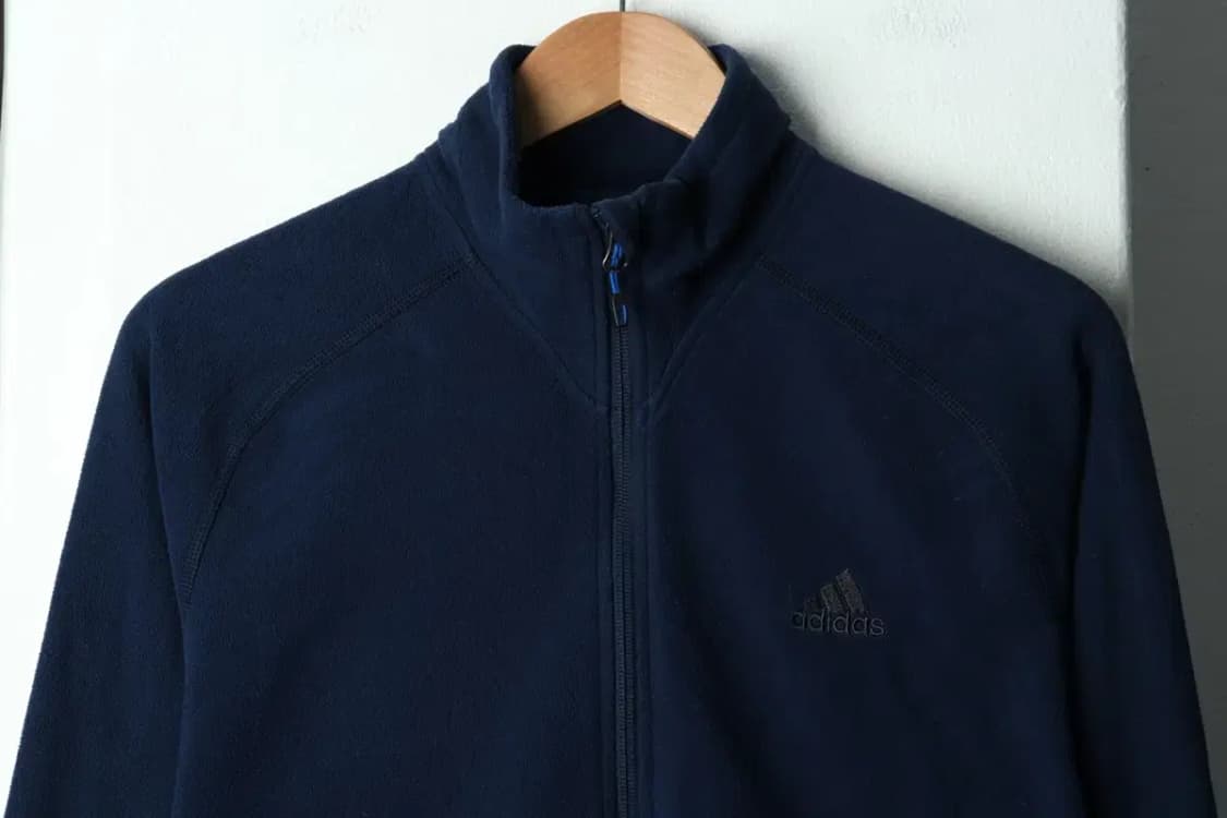 (XL) 아디다스 집업 바람막이 점퍼자켓 후리스 네이비-15783 상품이미지3