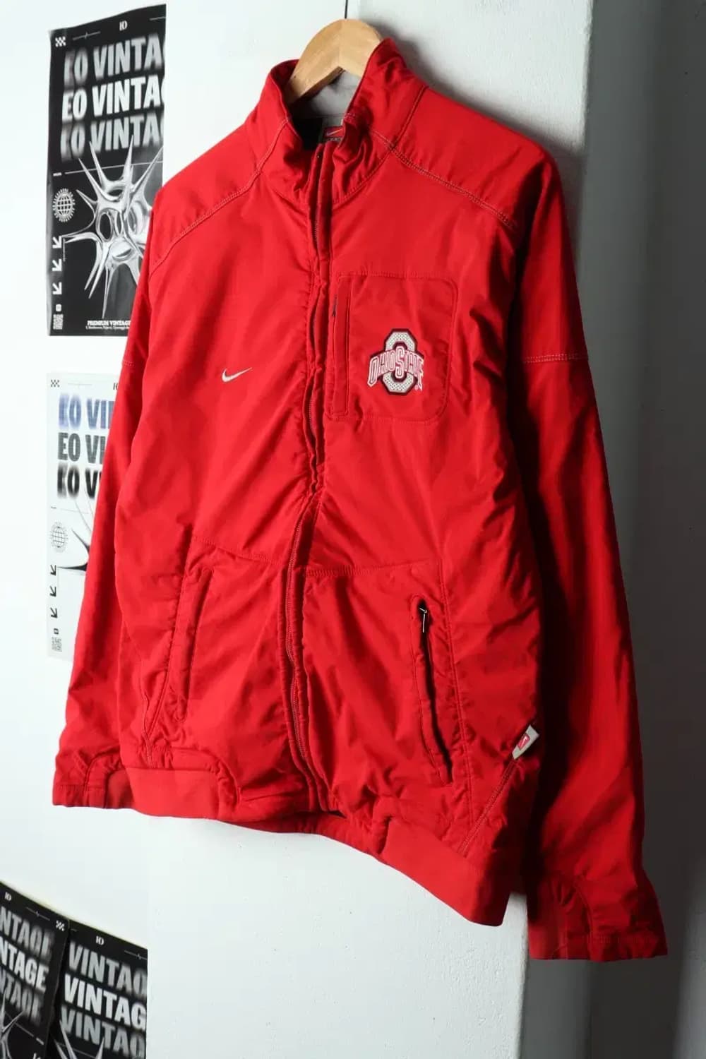 (M-L) 나이키 집업 바람막이 점퍼자켓 오하이오주 레드-15784 상품이미지1