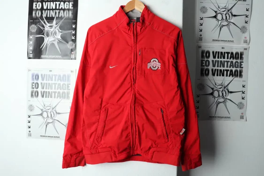 (M-L) 나이키 집업 바람막이 점퍼자켓 오하이오주 레드-15784 상품이미지2