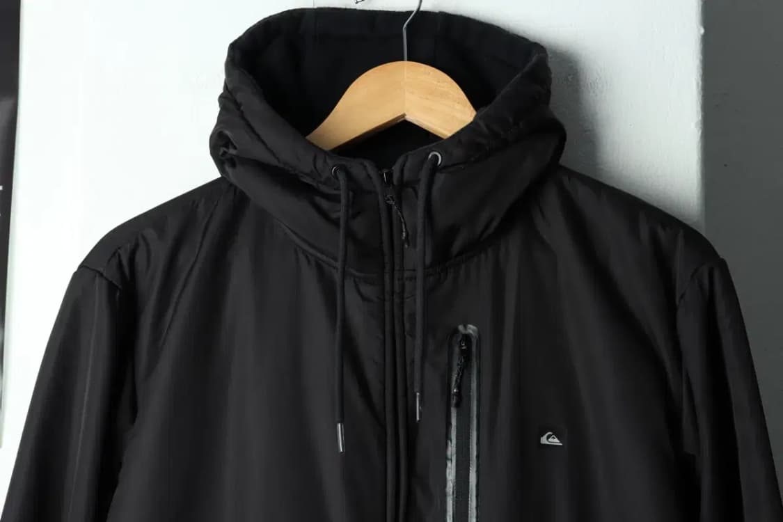 (M-L) 퀵실버 후드집업 블랙 기모 올드스쿨-15787 상품이미지3