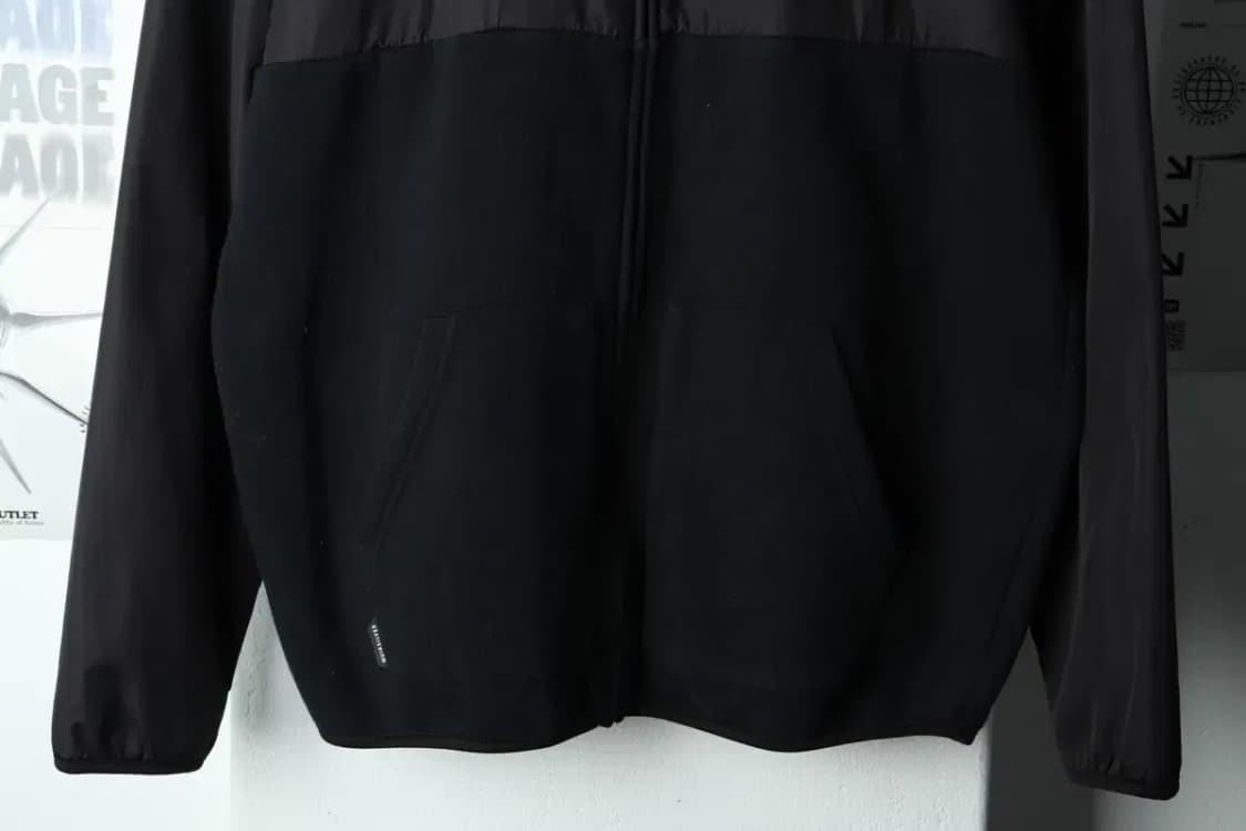 (M-L) 퀵실버 후드집업 블랙 기모 올드스쿨-15787 상품이미지4