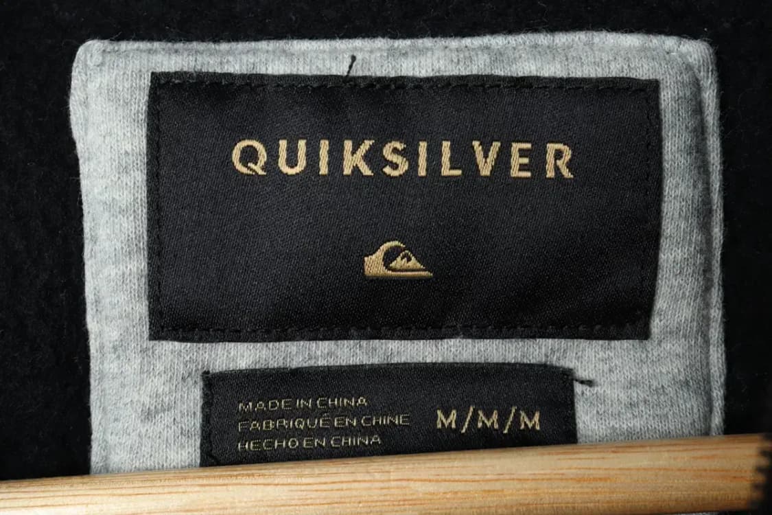 (M-L) 퀵실버 후드집업 블랙 기모 올드스쿨-15787 상품이미지6