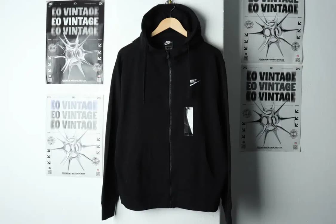 (L-XL) 나이키 후드집업 새상품 블랙 올드스쿨-15788 상품이미지2