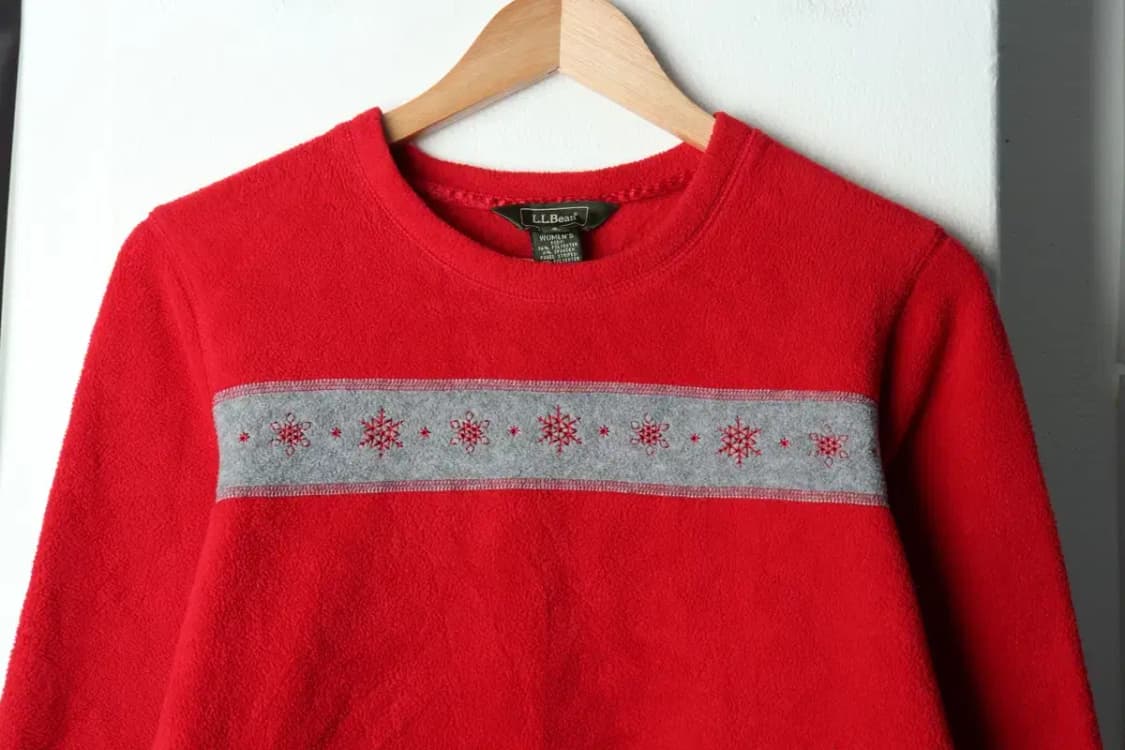 W(S) 브랜드빈티지 맨투맨 티셔츠 엘엘빈 후리스 레드-1578B 상품이미지3