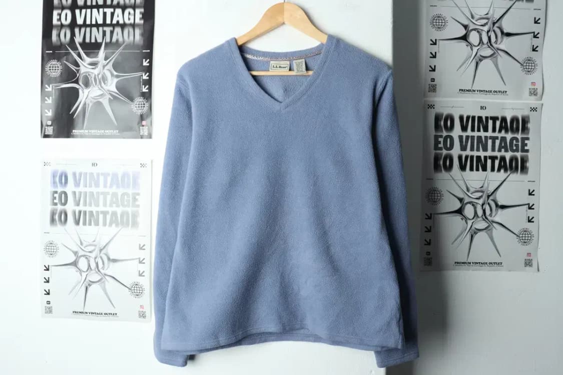 W(L-XL) 브랜드빈티지 맨투맨 티셔츠 엘엘빈 후리스 연블루-1578D 상품이미지2