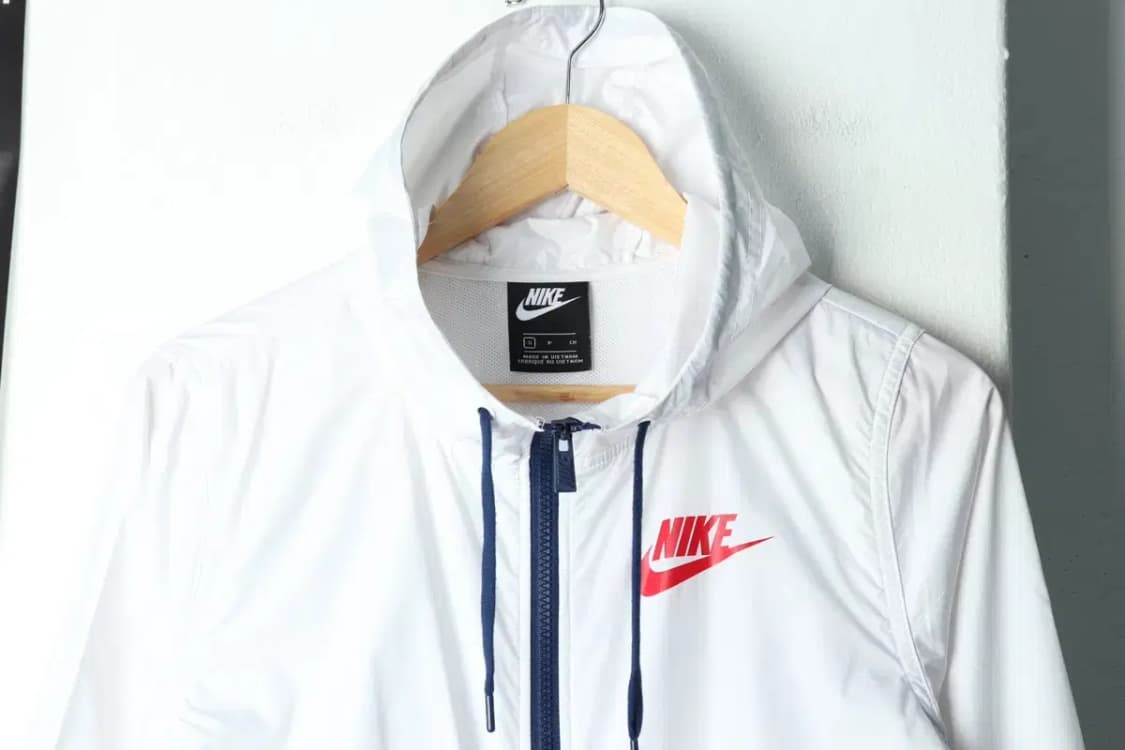 W(S) 나이키 집업 바람막이 점퍼자켓 화이트 올드스쿨-157D1 상품이미지3