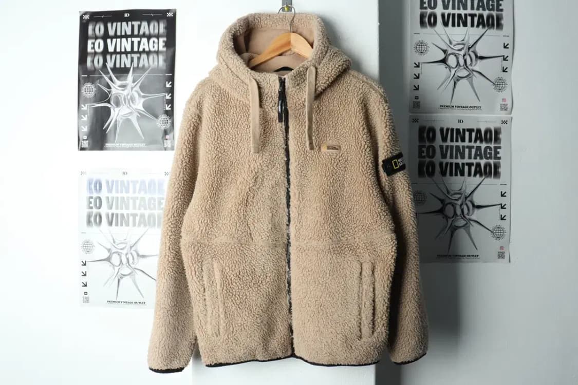 (L) 내셔널지오그래픽 후드집업 후리스 뽀글이 브라운-157D7 상품이미지2