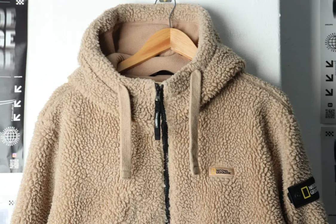 (L) 내셔널지오그래픽 후드집업 후리스 뽀글이 브라운-157D7 상품이미지3