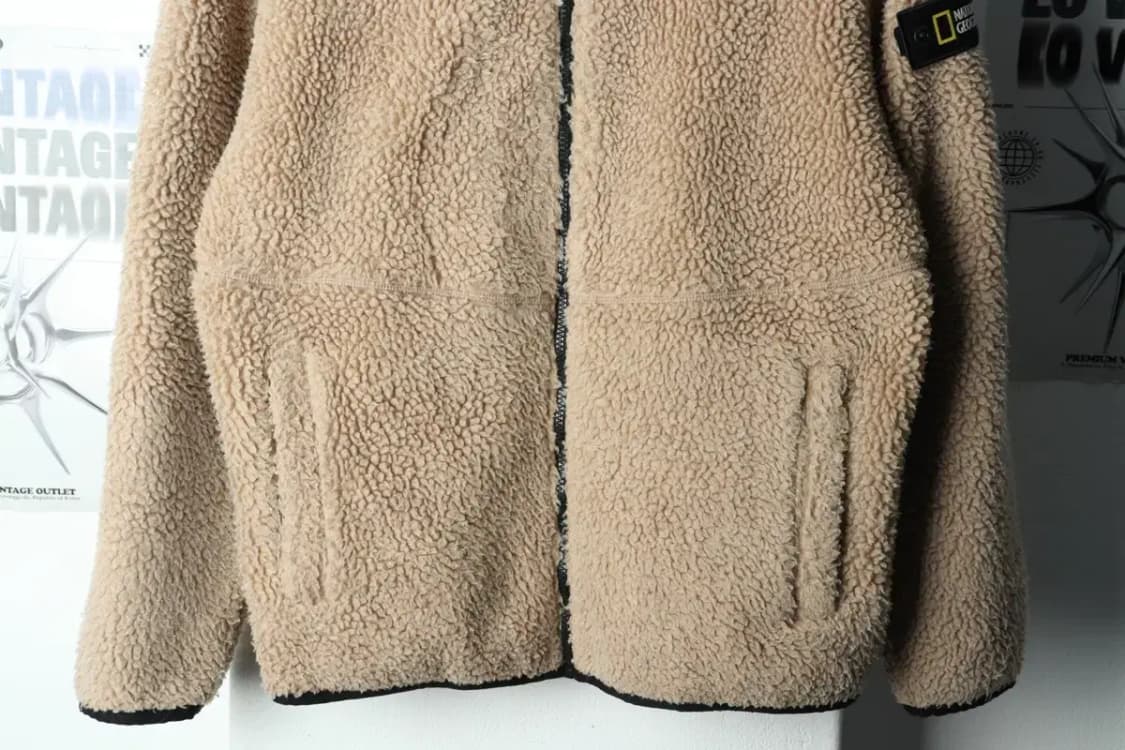 (L) 내셔널지오그래픽 후드집업 후리스 뽀글이 브라운-157D7 상품이미지4