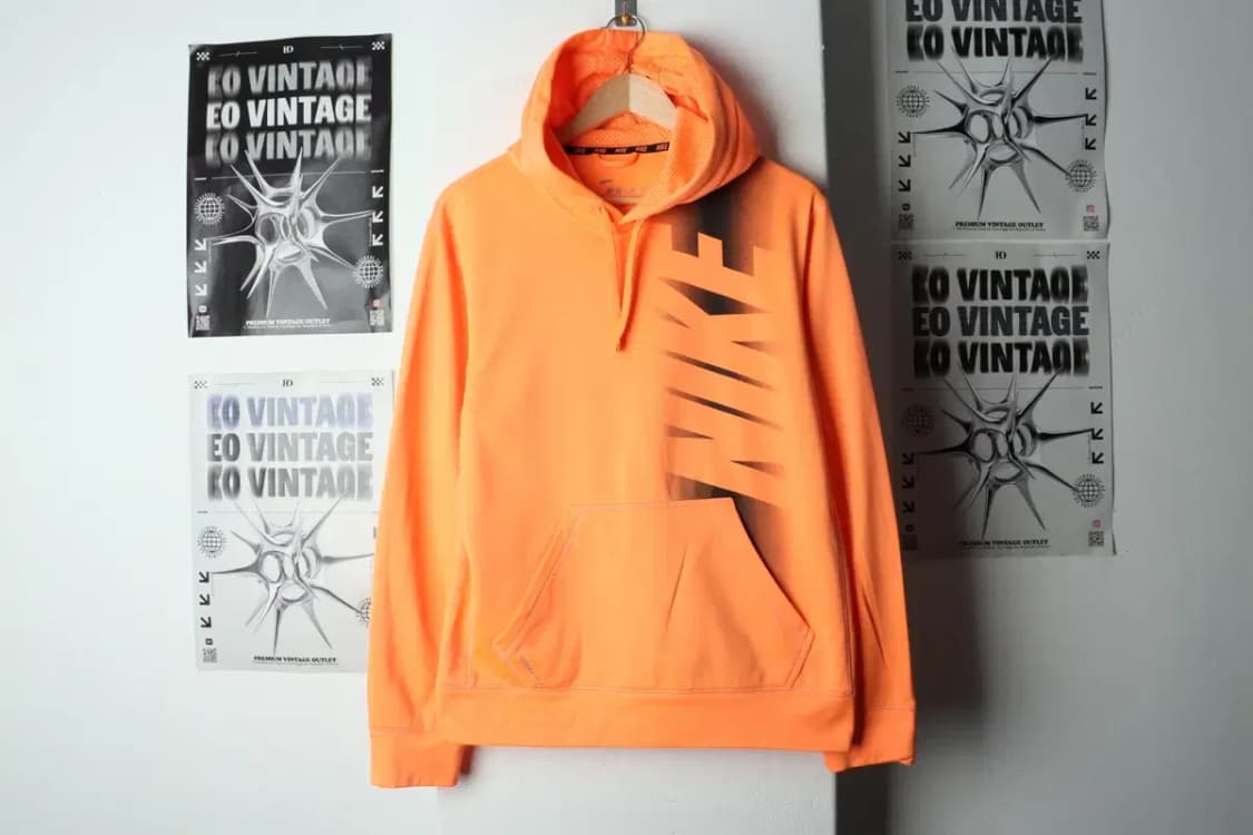 (M) 나이키 후드티셔츠 기능성 주황 기모-157DB 상품이미지2