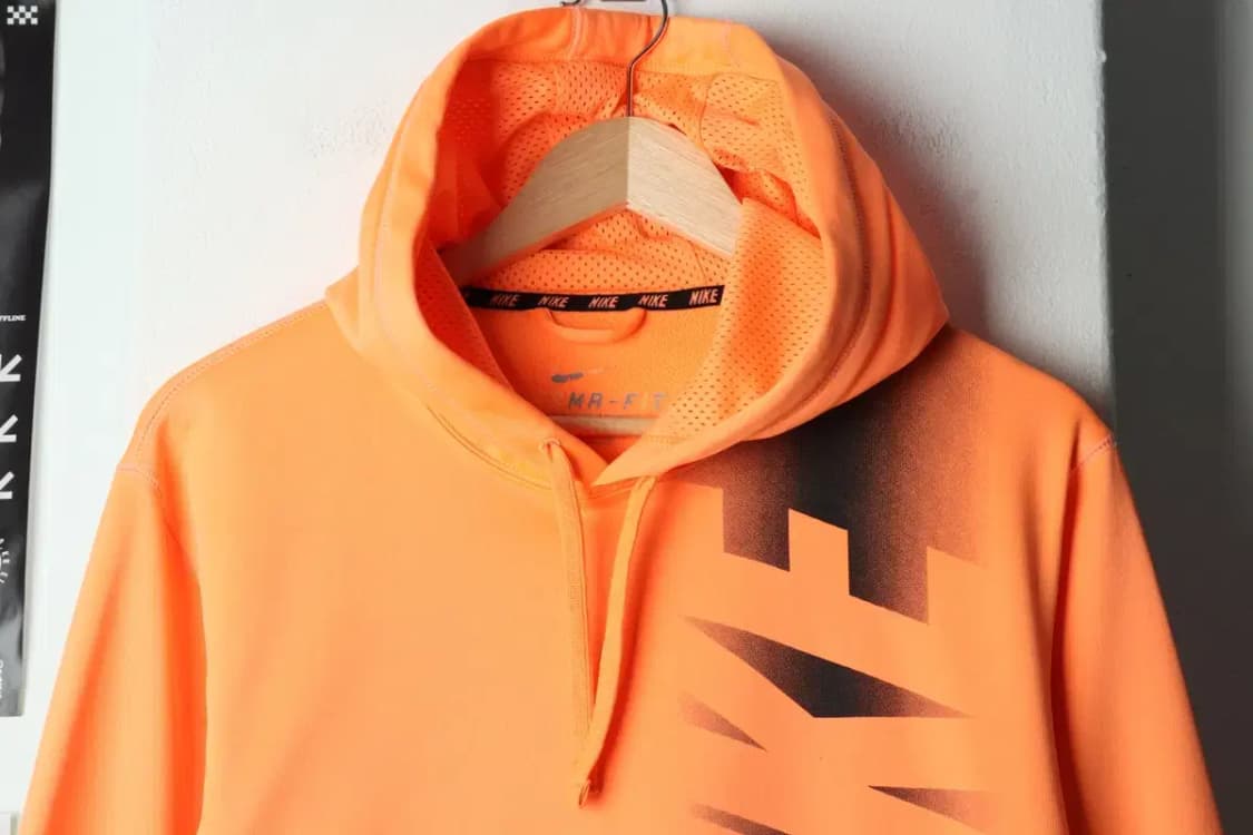 (M) 나이키 후드티셔츠 기능성 주황 기모-157DB 상품이미지3