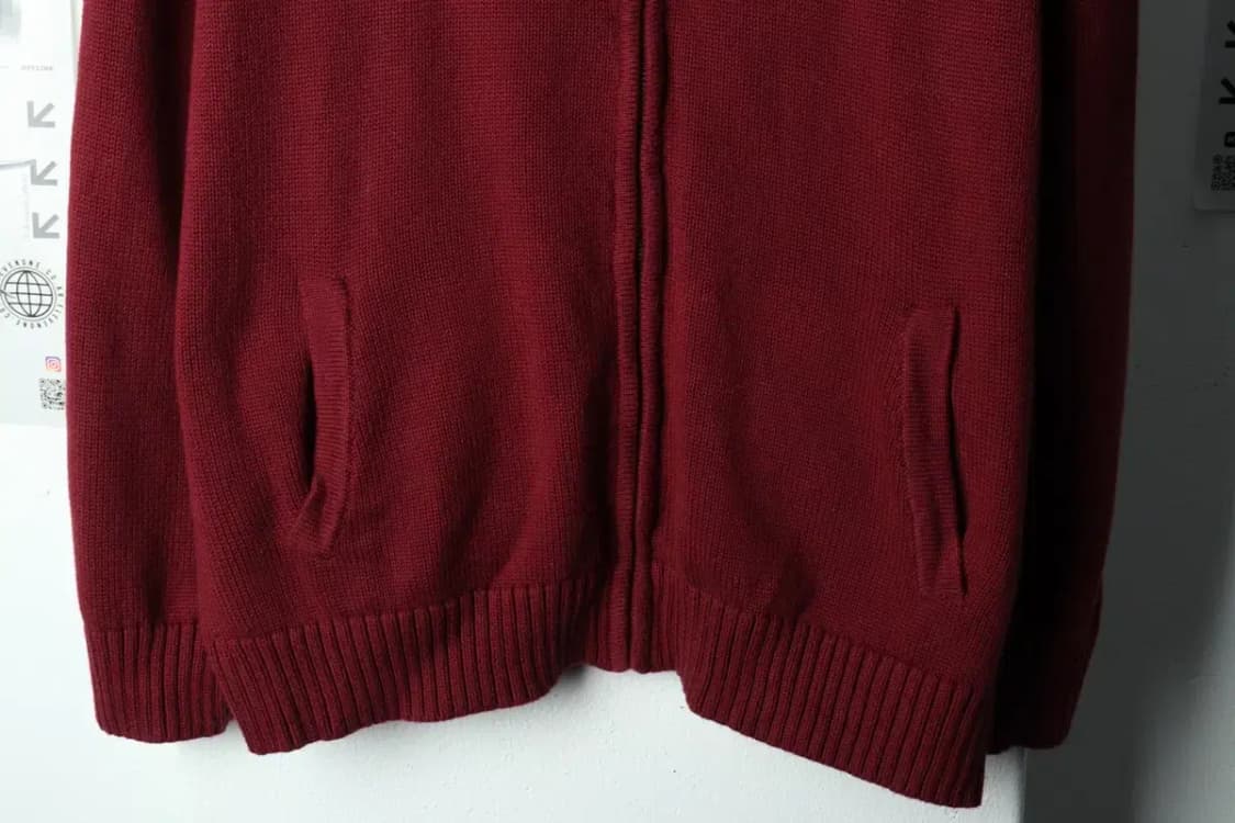 (XL-2XL) 브랜드빈티지 니트 가디건 엘엘빈 헤비 버건디-157DD 상품이미지4