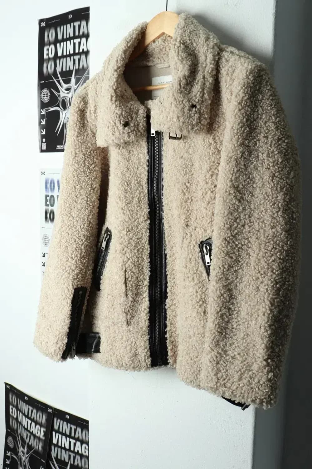 W(M-L) 브랜드빈티지 집업 바람막이 점퍼자켓 자라 양털-157EC 상품이미지1