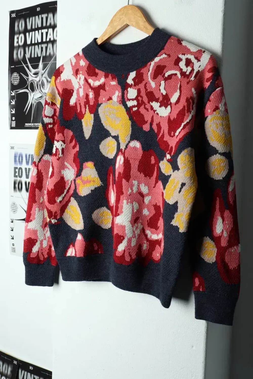 W(M) 브랜드빈티지 니트 끌로디피에로 꽃무늬 이태리-157F5 상품이미지1