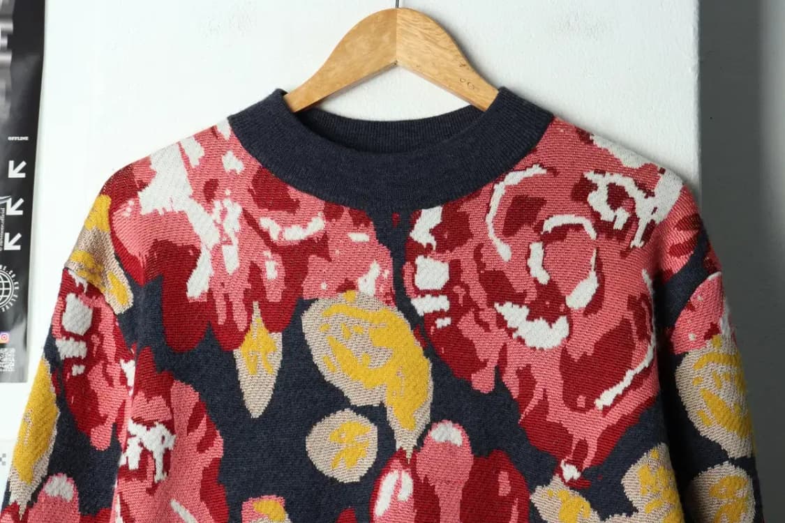 W(M) 브랜드빈티지 니트 끌로디피에로 꽃무늬 이태리-157F5 상품이미지3