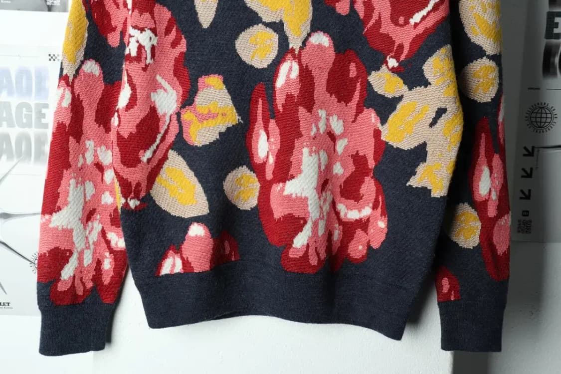 W(M) 브랜드빈티지 니트 끌로디피에로 꽃무늬 이태리-157F5 상품이미지4