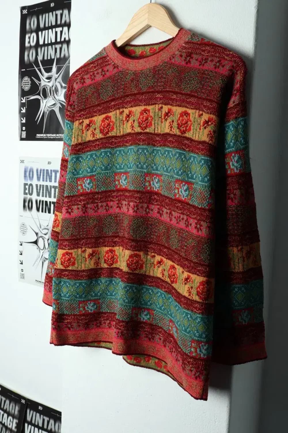 W(L) 겐조 니트 년대 꽃무늬-157F6 상품이미지1