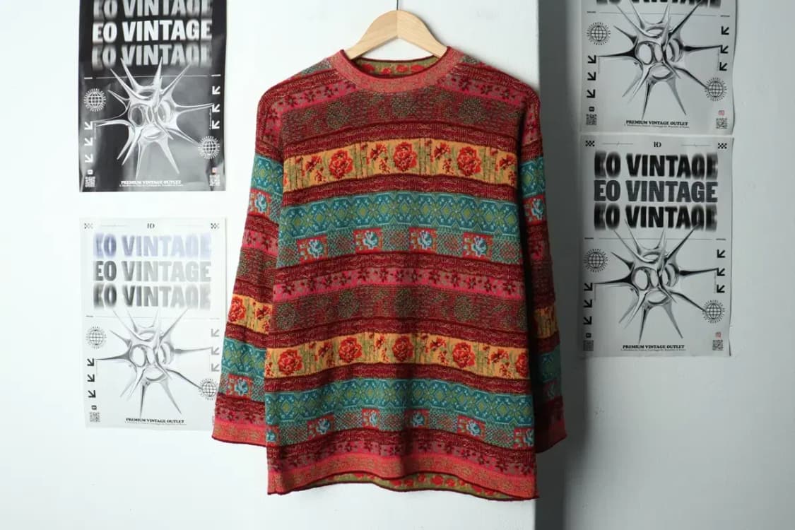 W(L) 겐조 니트 년대 꽃무늬-157F6 상품이미지2