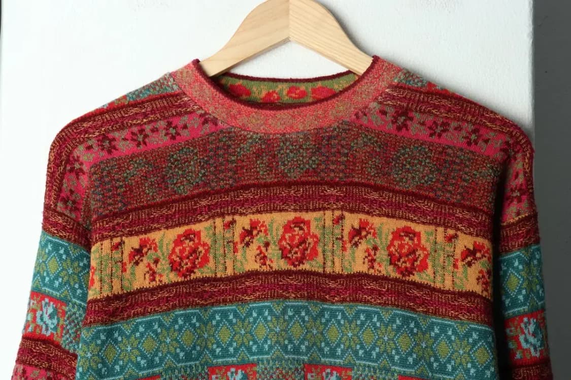 W(L) 겐조 니트 년대 꽃무늬-157F6 상품이미지3